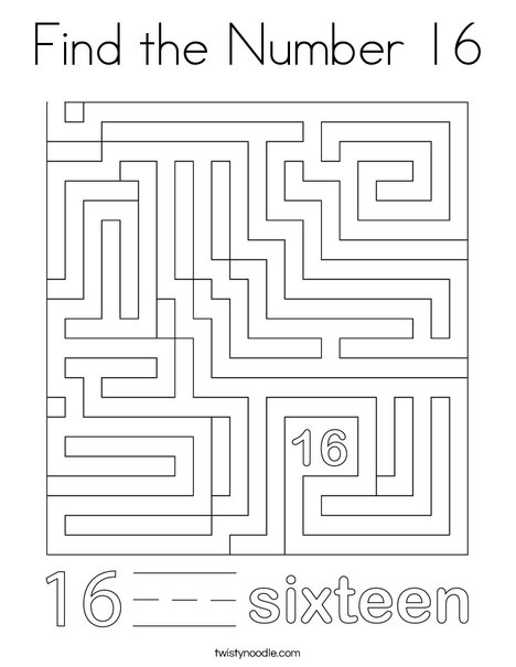 Find the number coloring page