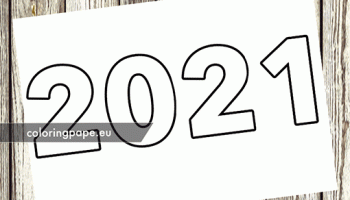 Printable number template coloring page