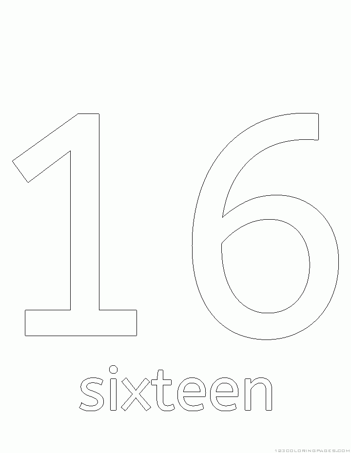 Numbers coloring pages