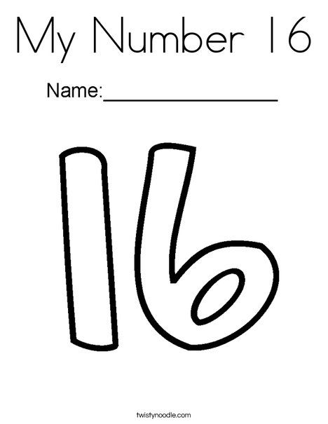 My number coloring page