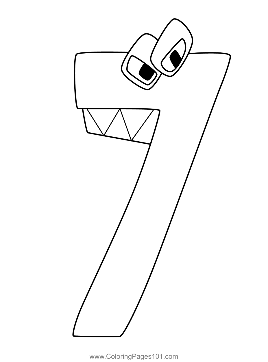 Number lore coloring page for kids