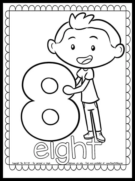 Numbers to number kids coloring pages free printable â the art kit