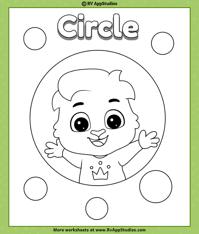 Circle coloring page printable and worksheets