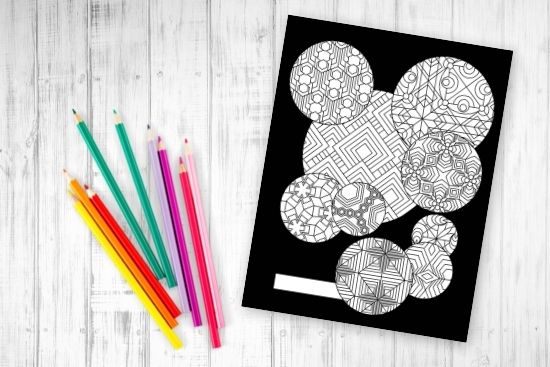 Circle pattern coloring pages