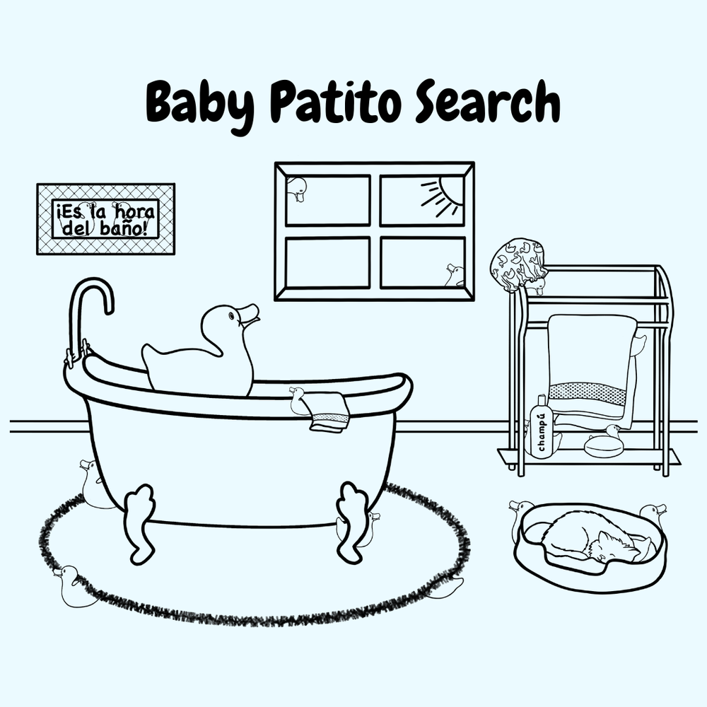 Baby patito search and coloring sheet â language u