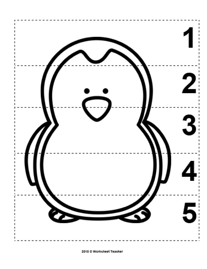 Zoo animals number sequence bw picture puzzles made by teachers