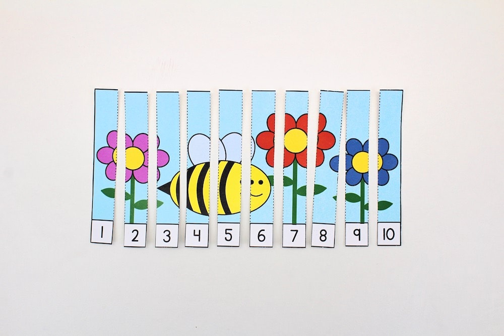 Free printable bug counting puzzles