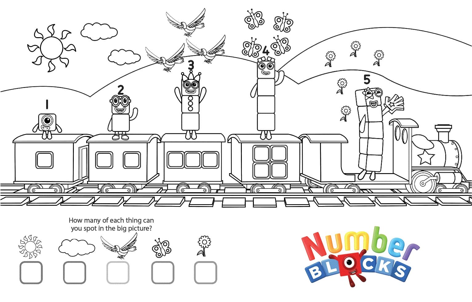 Numberblocks coloring pages