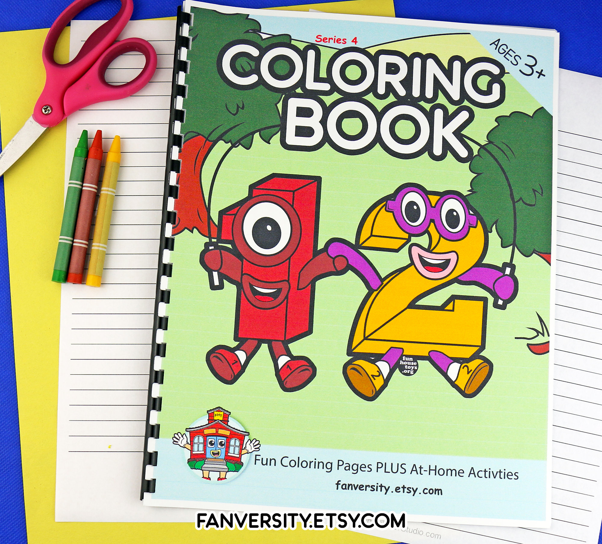 Numberblocks to coloring book prints