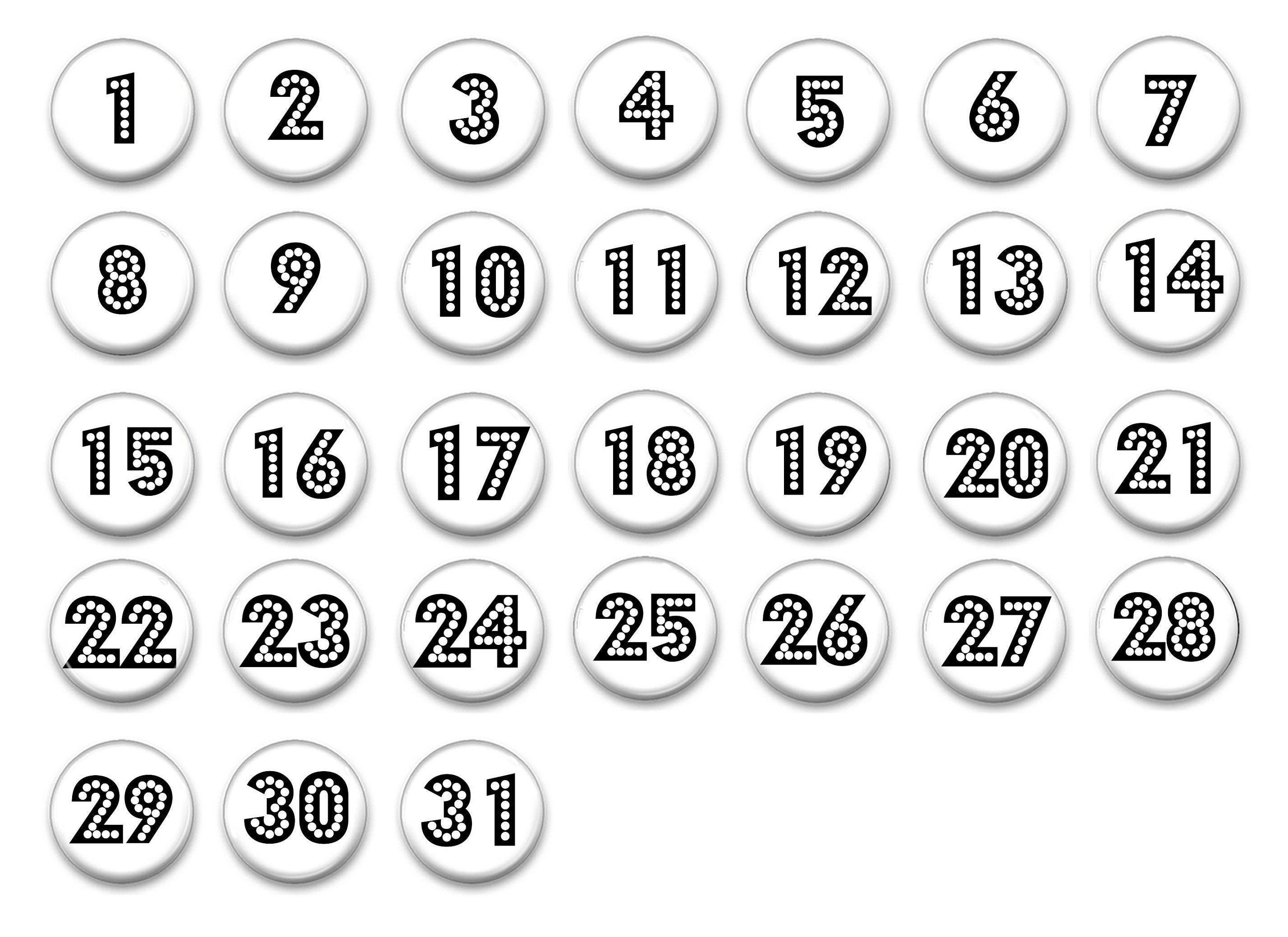 White and black perpetual calendar