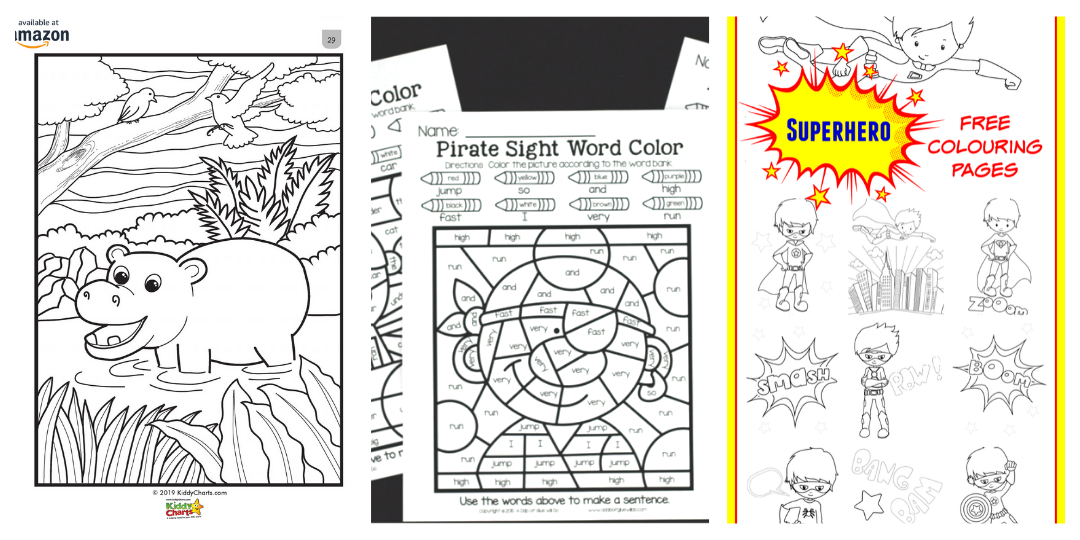 Keep them busy with days of kids colouring pages