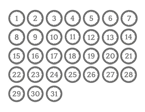 Grey scallop perpetual calendar