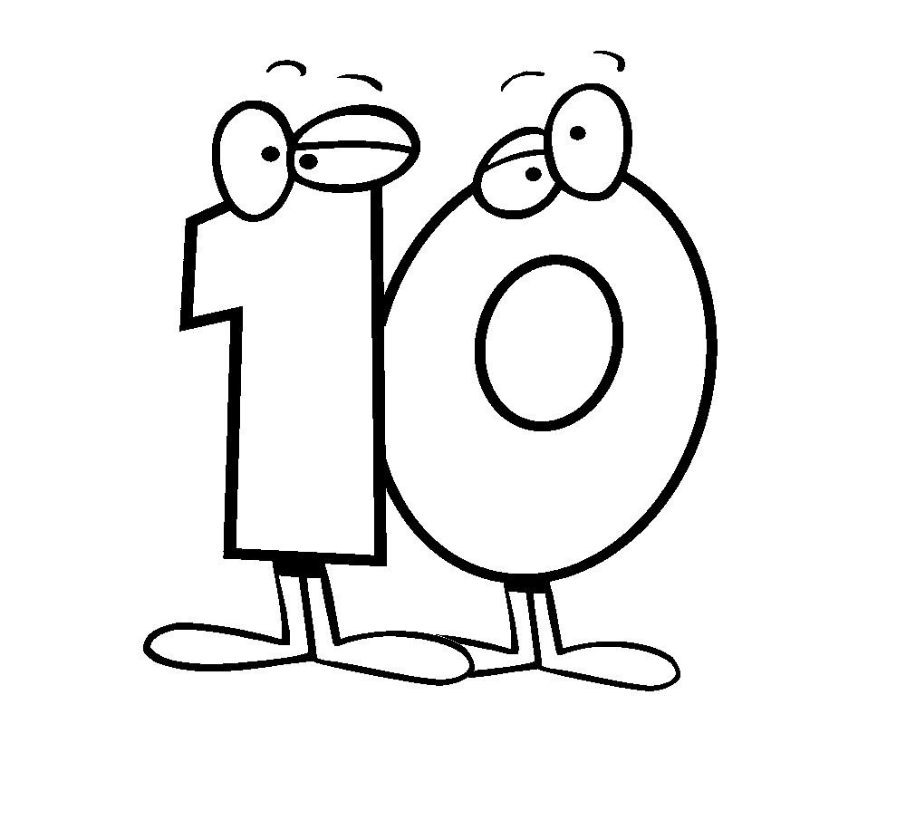 Free printable number coloring pages for kids