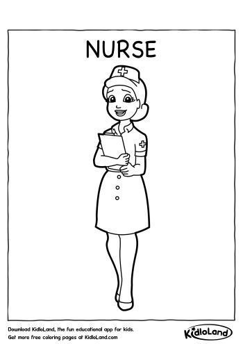 Download free nurse coloring page and educational activity worksheets for kids