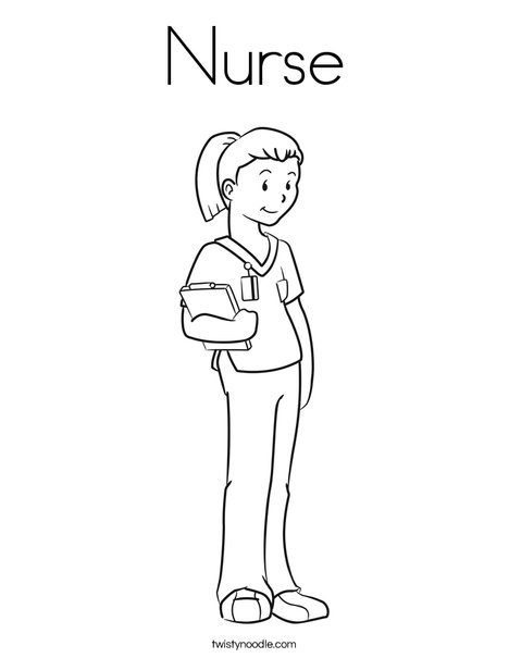 Nurse coloring page