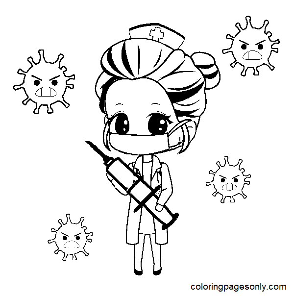 Nurse coloring pages printable for free download