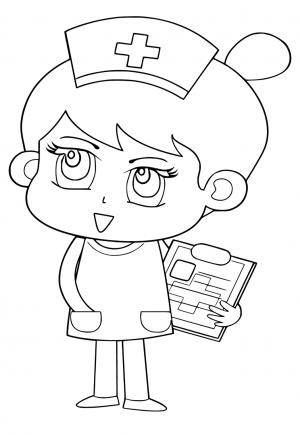 Free printable nurse coloring pages for adults and kids