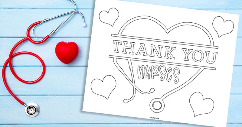Free printable thank you nurses coloring page sunny day family