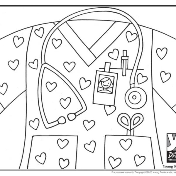 Nurse coloring page