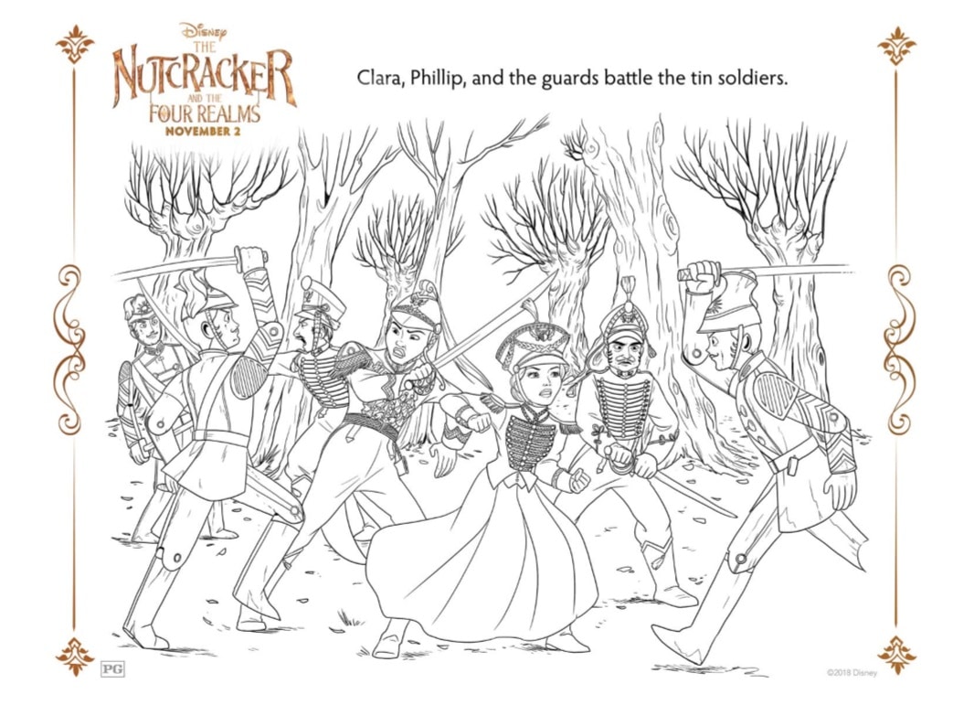 Free printable coloring pages for the nutcracker and the four realms