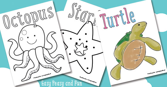 Ocean and sea animals coloring pages free printable