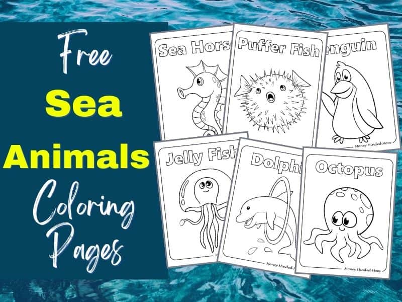 Ocean sea animals coloring pages for kids free printable