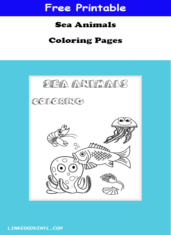 Free printable sea animals coloring pages