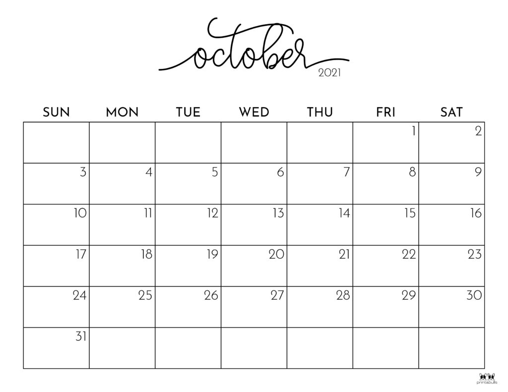October calendars