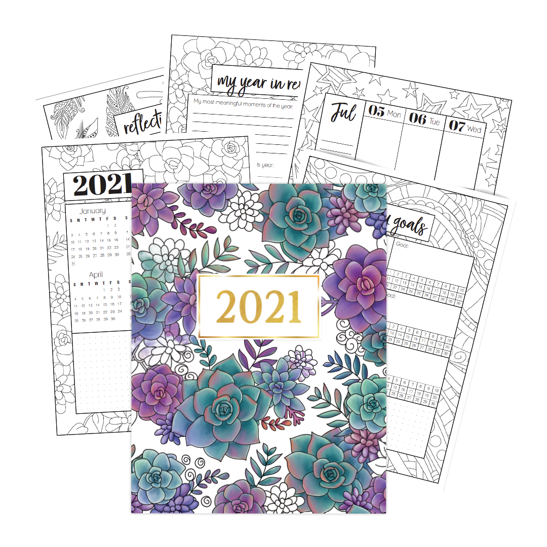 Free printable coloring calendar