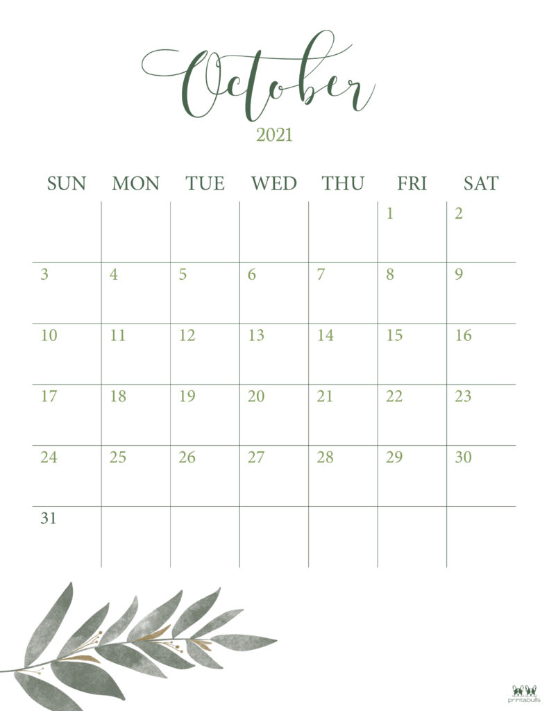 October calendars