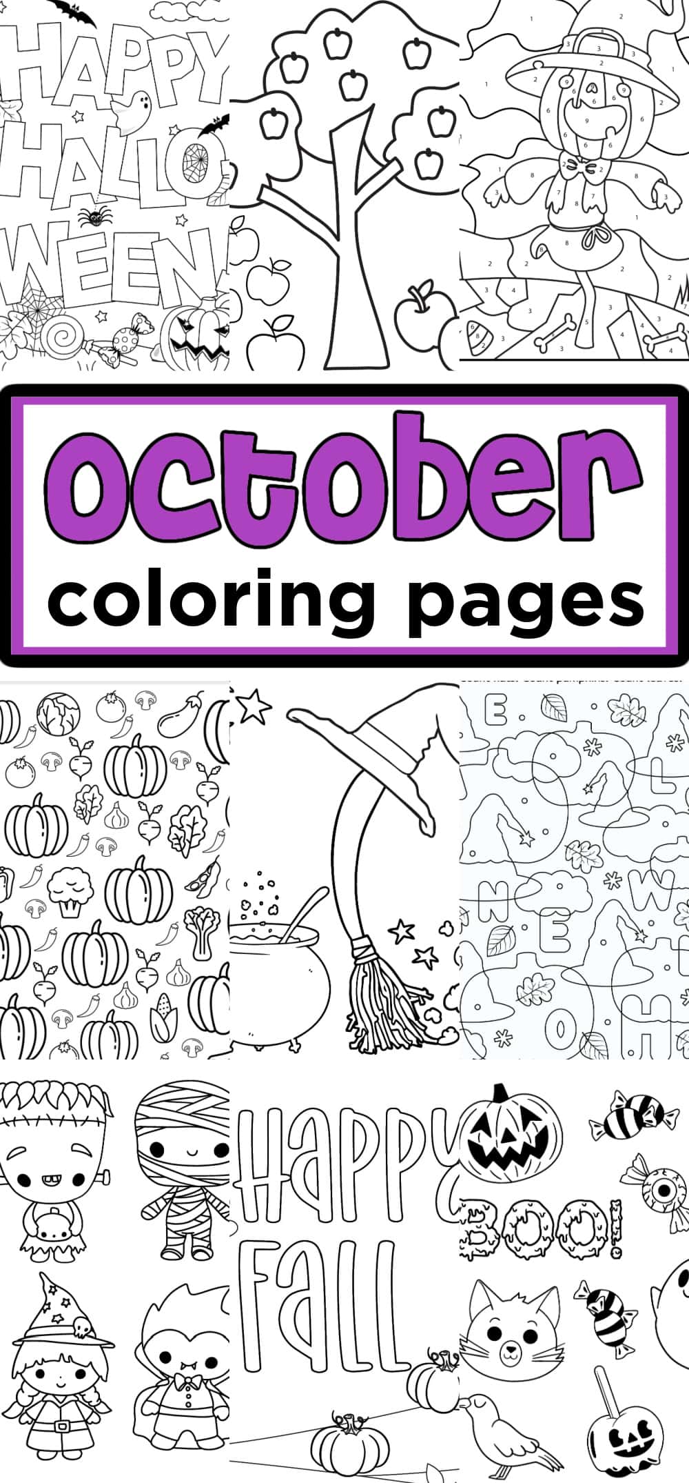 October coloring pages