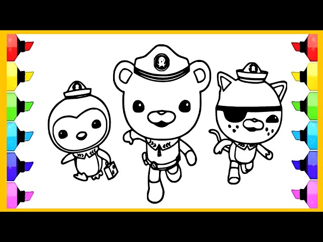 Octonauts drawing easy octonauts drawing painting and coloring pages for kids toddlers