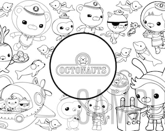 Octonauts kids happy birthday digital personalisable placemat childrens party bag filler printable colouring pages digital decorations download now