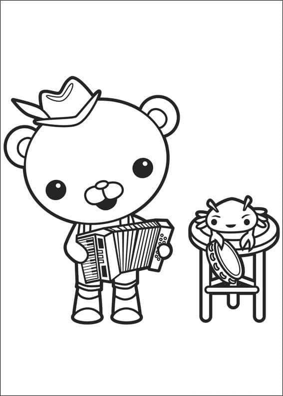 Cute octonauts coloring page