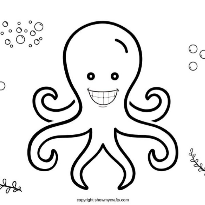 Octopus colouring pages