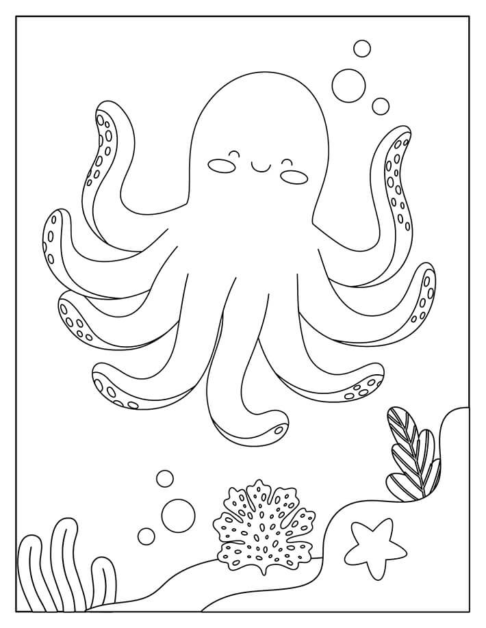 Octopus coloring pages