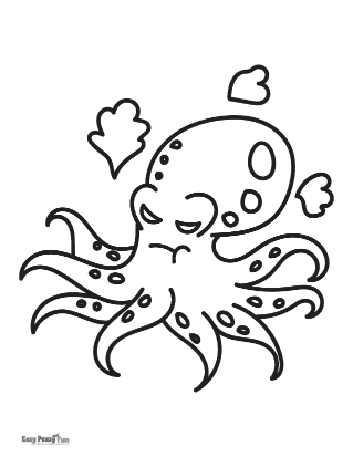 Octopus coloring pages