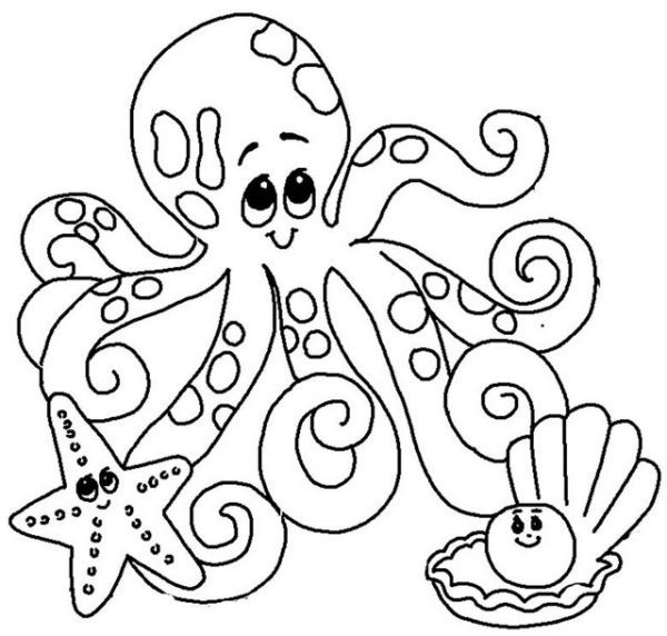 Octopus coloring pages pdf printable