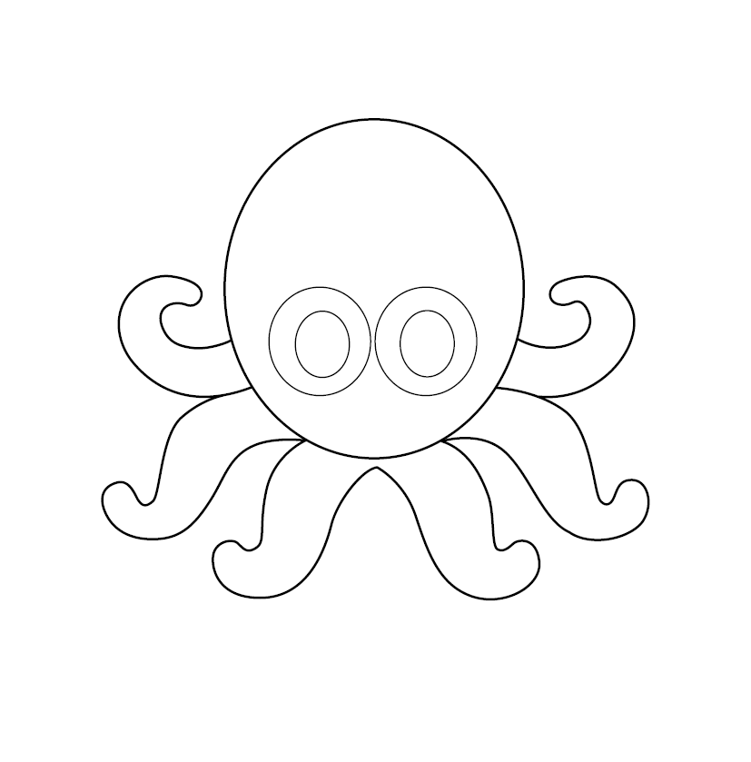 Octopus colouring picture free colouring book for children â monkey pen store