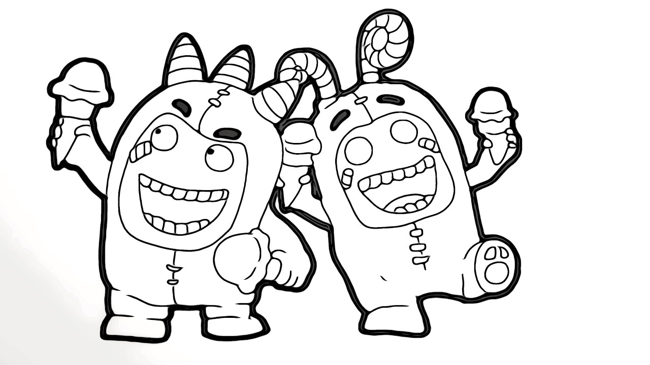 Magical coloring box oddbods coloringpages