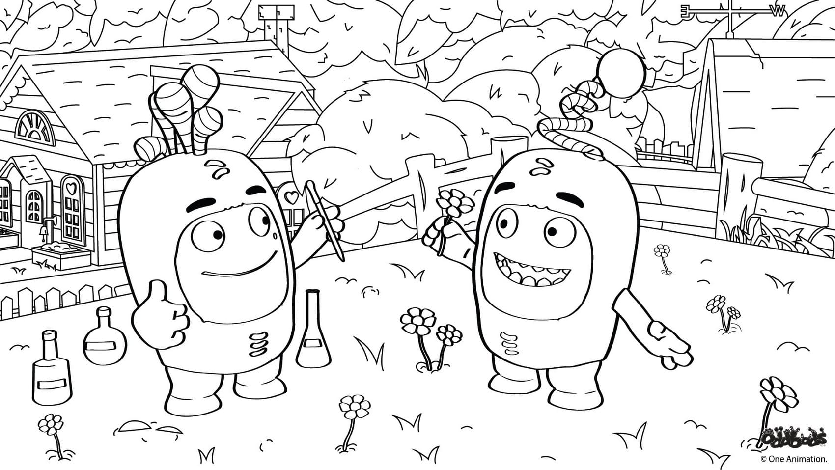 Oddbods coloring pages