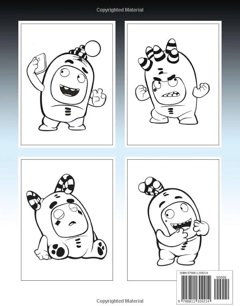 Oddbods loring book loring pages filled with oddbods jumbo illustrations for kids boys girls odelia hoyt books