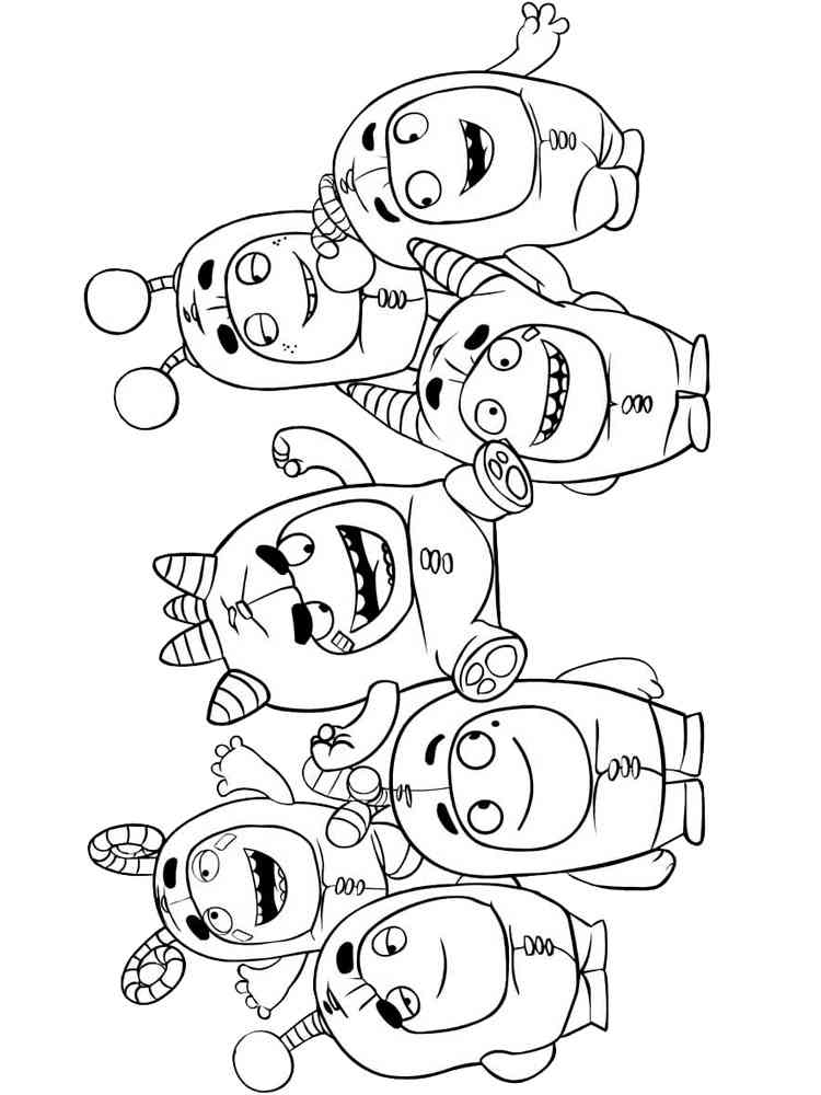 Free printable oddbods coloring pages