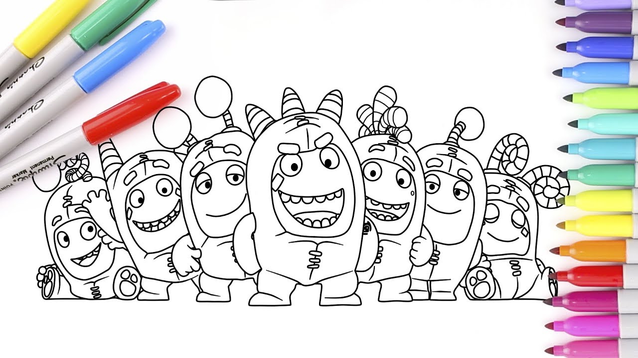 Coloring oddbods fuse slick zee newt bubbles pogo jeff coloring pages for kids
