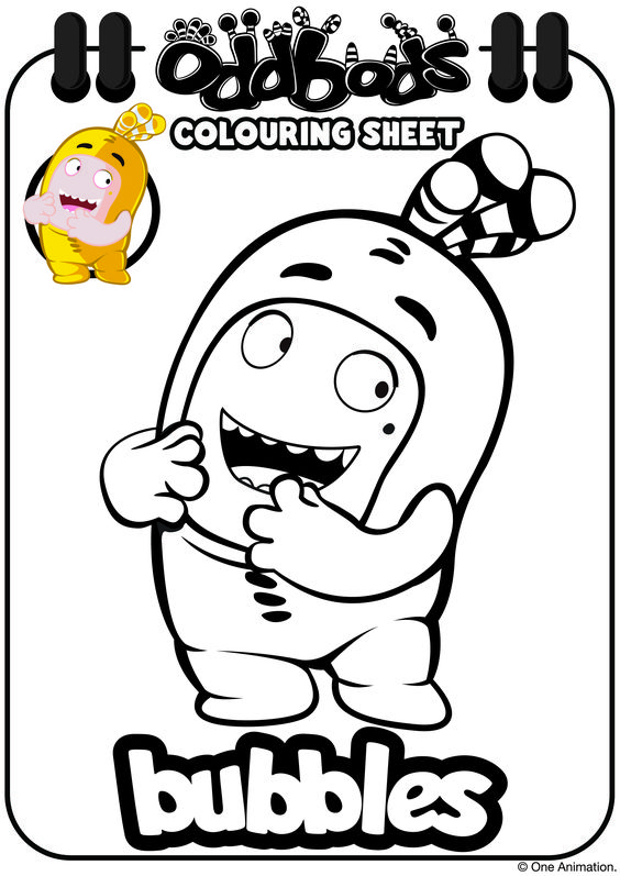 Coloring sheets for kids oddbods
