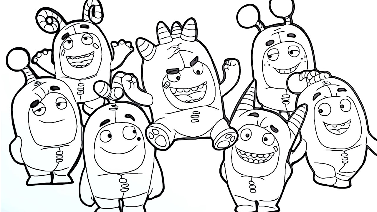 Agical coloring box oddbods characters coloringpages