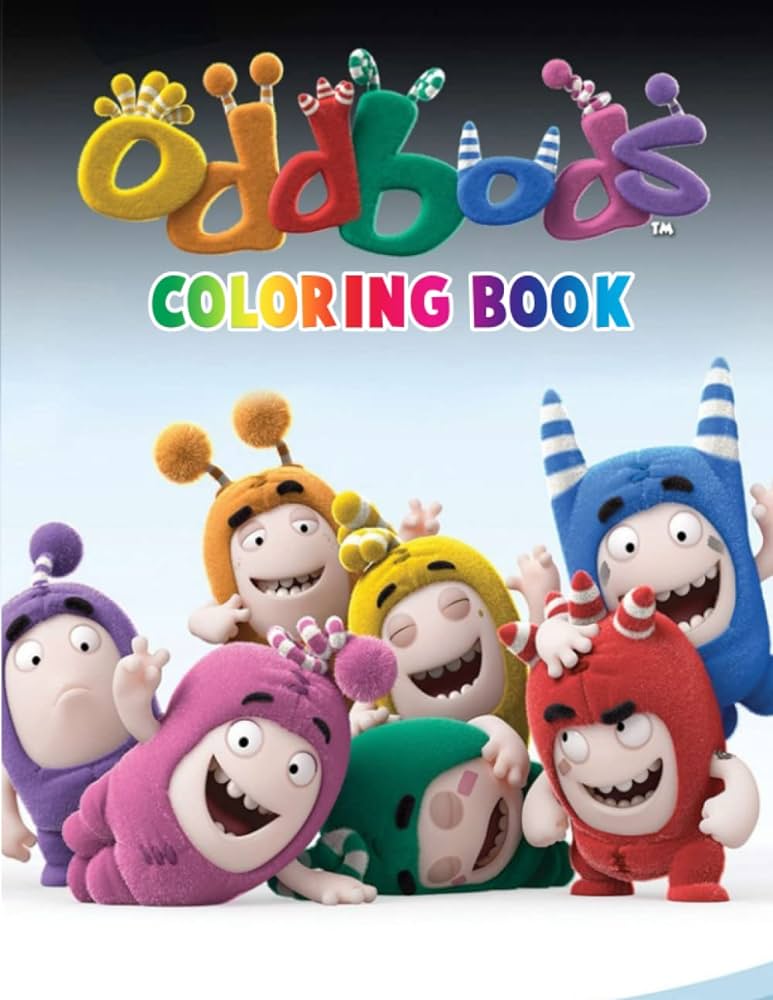 Oddbods loring book loring pages filled with oddbods jumbo illustrations for kids boys girls odelia hoyt books