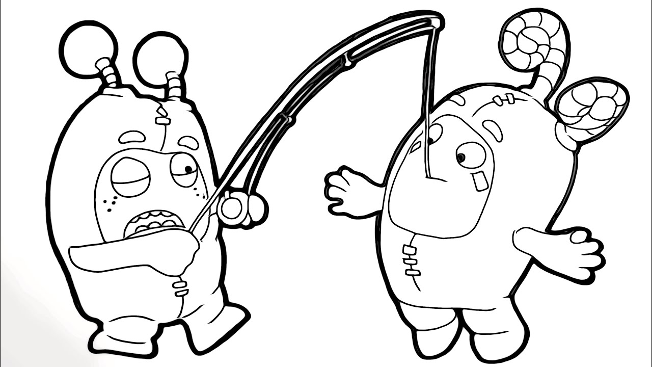 Magical coloring box oddbods coloringpages
