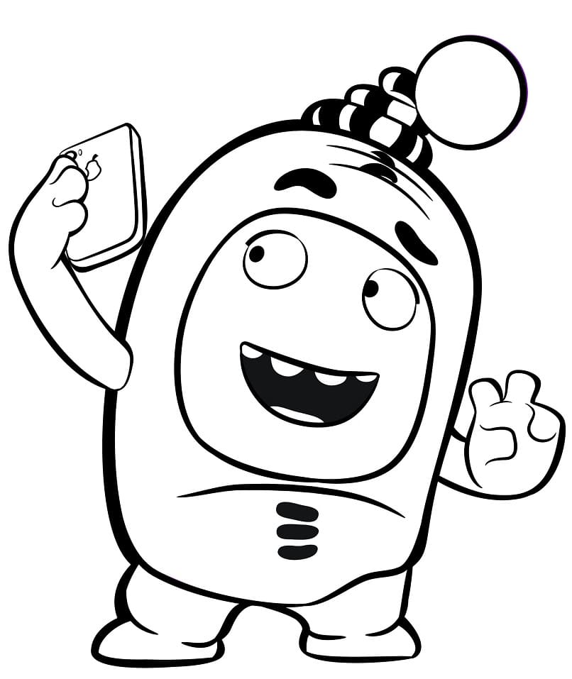 Coloriage oddbods newt