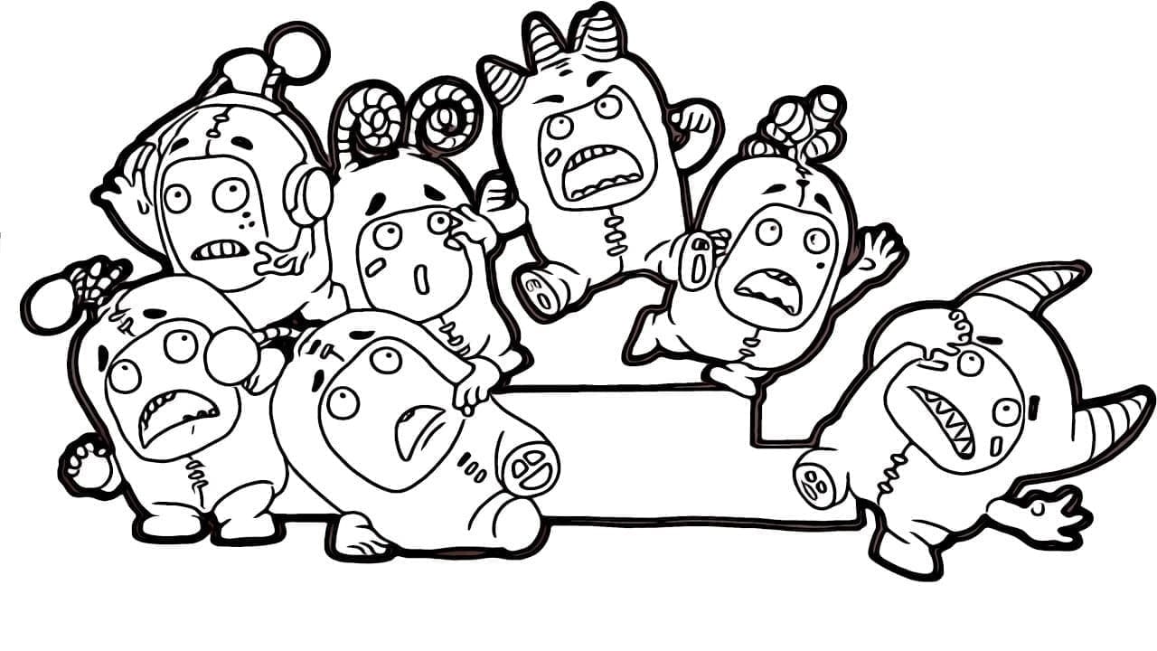 Oddbods image coloring page